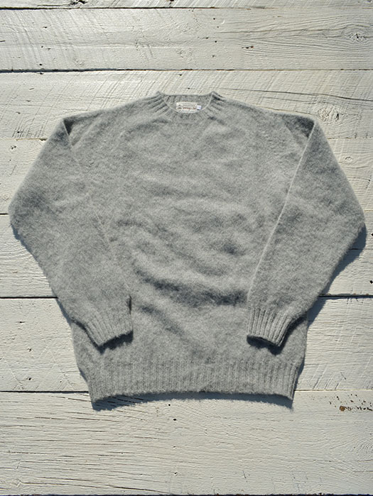 Crew Neck Shetland Sweater (Shaggy)