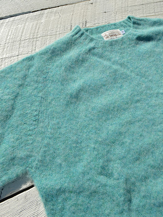 Crew Neck Shetland Sweater (Shaggy)