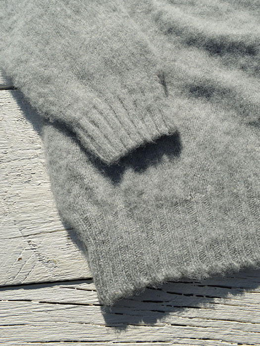 Crew Neck Shetland Sweater (Shaggy)