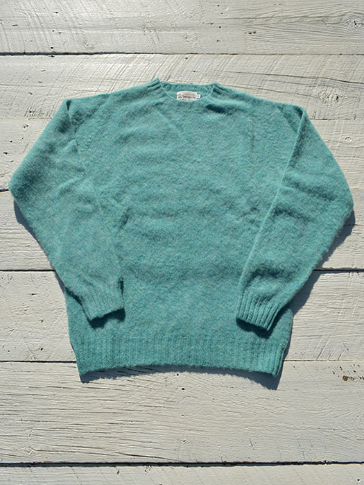 Crew Neck Shetland Sweater (Shaggy)