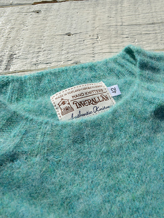 Crew Neck Shetland Sweater (Shaggy)