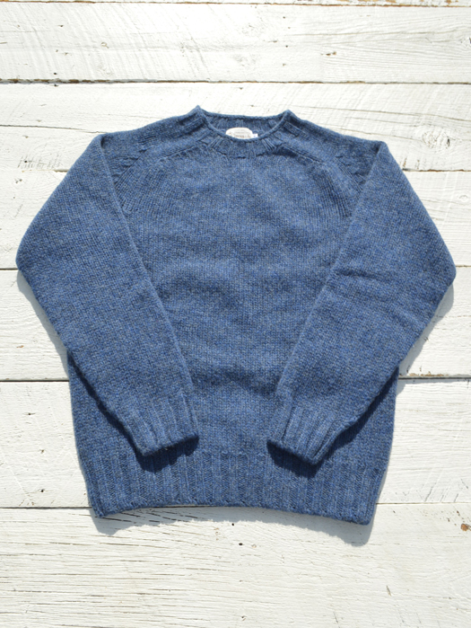 Crew Neck Saddle Shetland (Heavy Weight)　