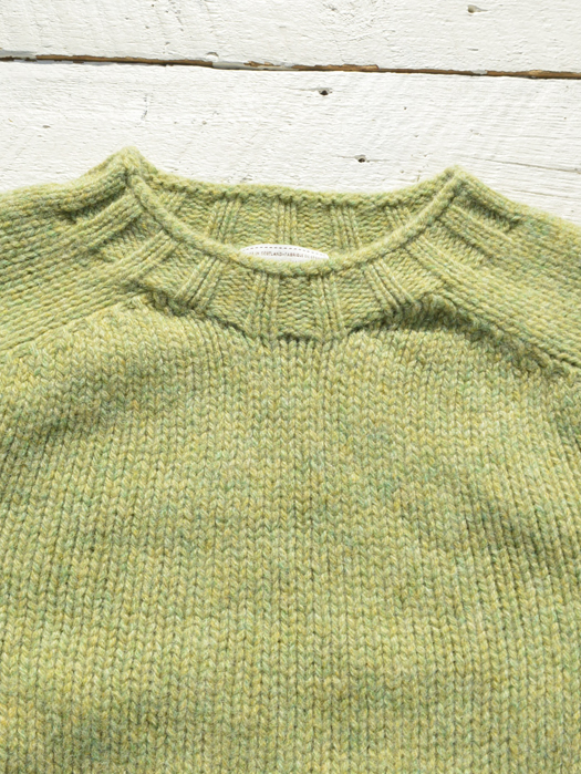 Crew Neck Saddle Shetland (Heavy Weight)