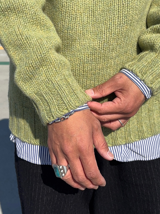 Crew Neck Saddle Shetland (Heavy Weight)