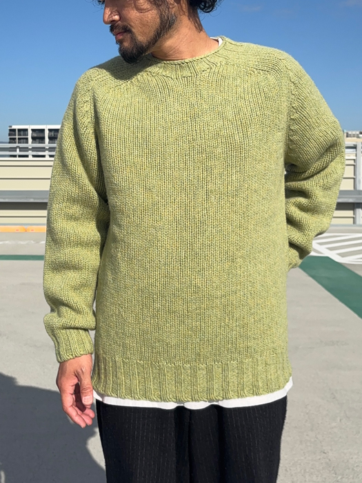 Crew Neck Saddle Shetland (Heavy Weight)
