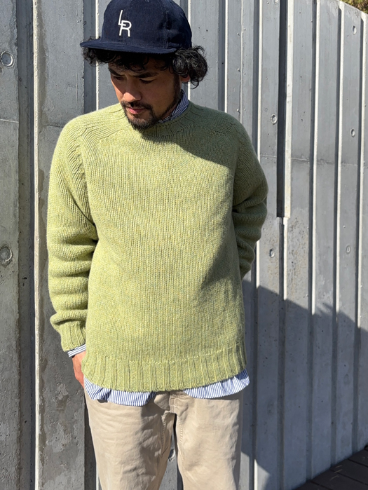 Crew Neck Saddle Shetland (Heavy Weight)