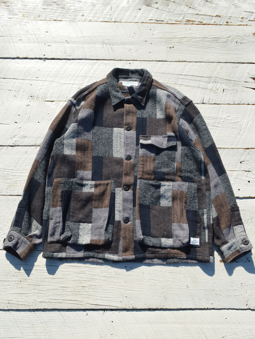 Digs Crew Half (Cotton Tweed Patch Check)　