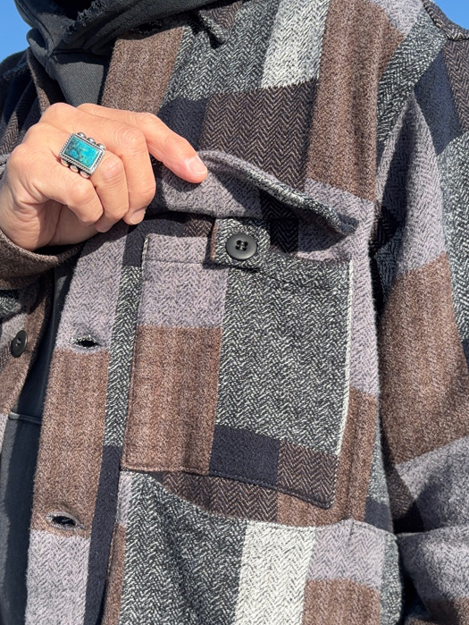 Digs Crew Half (Cotton Tweed Patch Check)